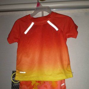 athletic works baby toddler boy 18 month set of 2 shirt tanktop orange k-243